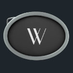 Your monogram in black&white   belt buckle<br><div class="desc">Add your /his monogram to this   Belt Buckle  in  black&white . From the store of lumirala . Personalized gifts are always a good  idea !</div>