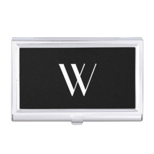 Your monogram in black&white   business card case