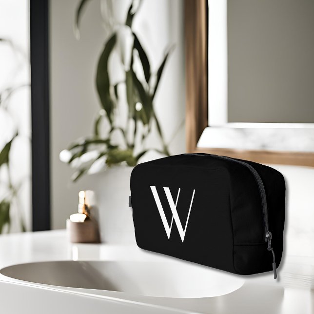 Your monogram in black&white   dopp kit (Creator Uploaded)