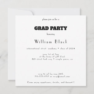 Your monogram in black&white invitation