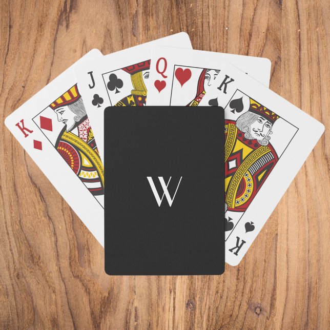 Your monogram in black&white    poker cards (Creator Uploaded)