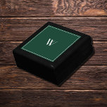 Your monogram in dark green&white   gift box<br><div class="desc">Add your /his monogram to this  simple gift  box  in dark green (013220 ) &white . From the store of lumirala . Personalized gifts are always a good  idea !</div>
