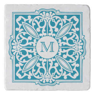YOUR MONOGRAM in decorative frame custom trivets