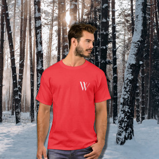 Your monogram in red