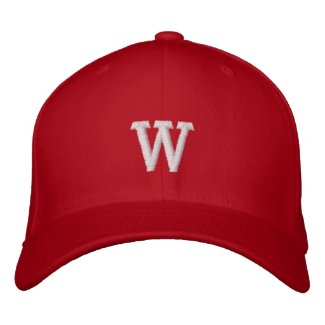 Your monogram in red &white 