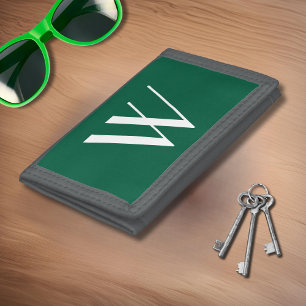 Your monogram in  &white   trifold wallet