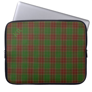 Your monogram Initials on Baxter Clan Tartan Laptop Sleeve