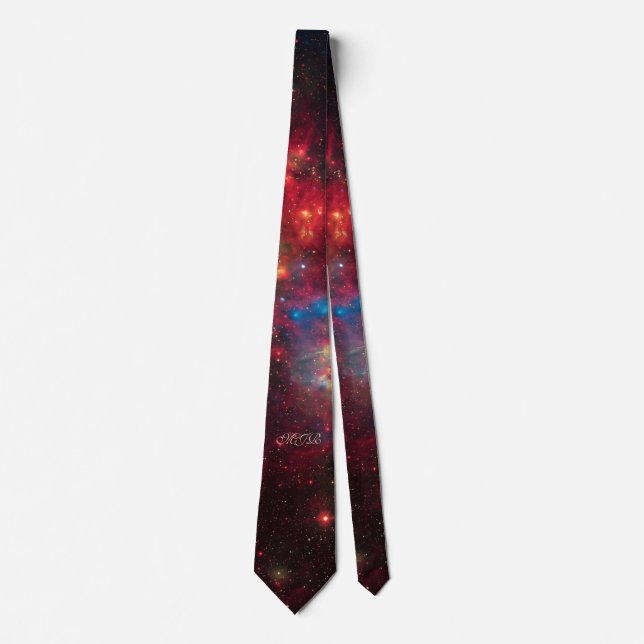 Your monogram Large Magellanic Cloud Superbubble Tie (Front)