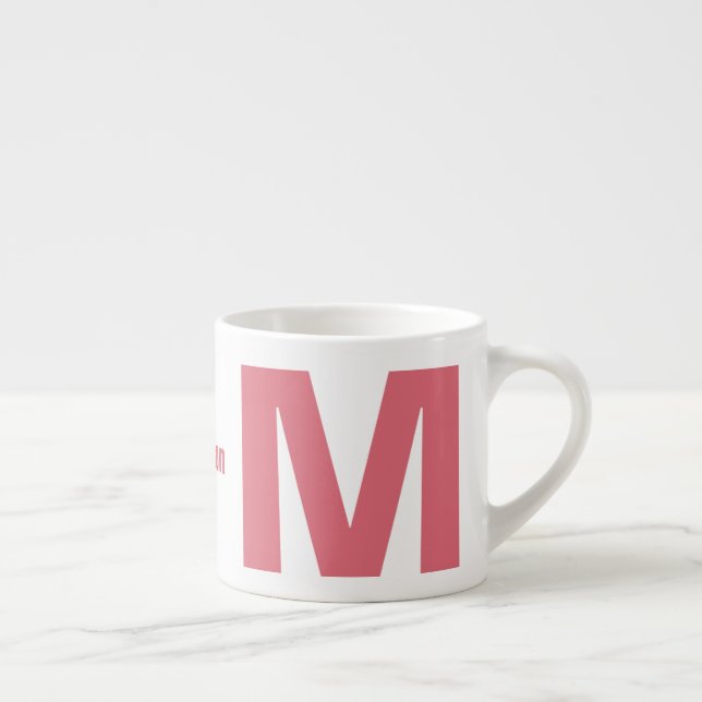 YOUR monogram & name espresso mug (Right)