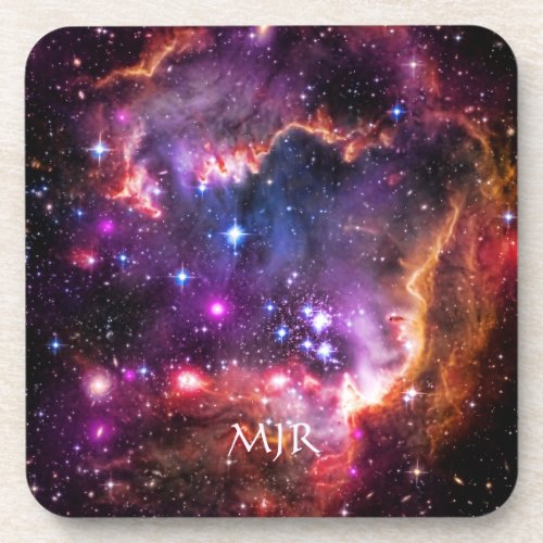 Your monogram on Starry Space Picture Coaster