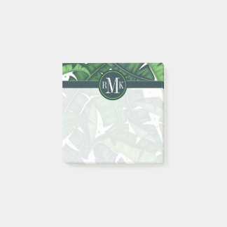 Your Monogram | Tropical Palm Leaves Post-it Notes