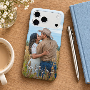 Your Monograms And Intertwined Love Hearts Iphone 18 Pro Max Case
