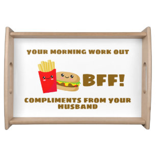 Your morning work out serving tray