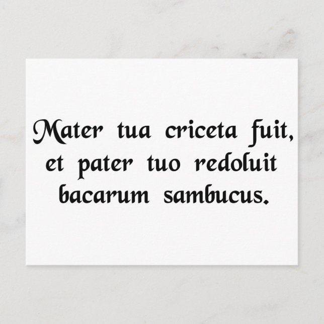 Your mother was a hamster and your father...... postcard (Front)