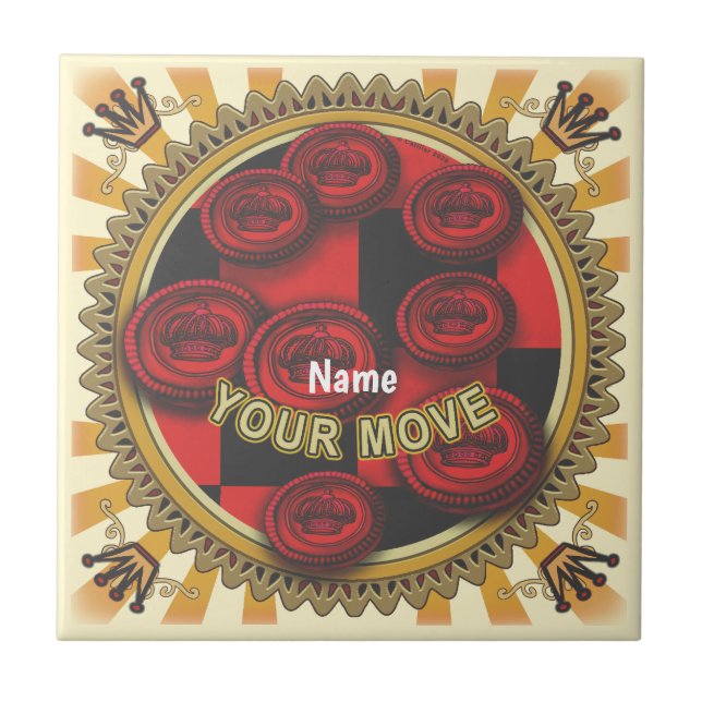 Your Move Checkers tile (Front)