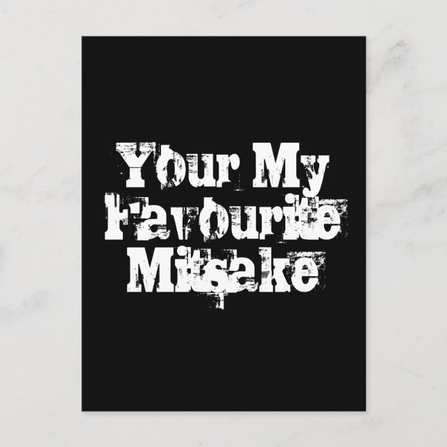 Your My Favourite Mitsake Postcard (Front)
