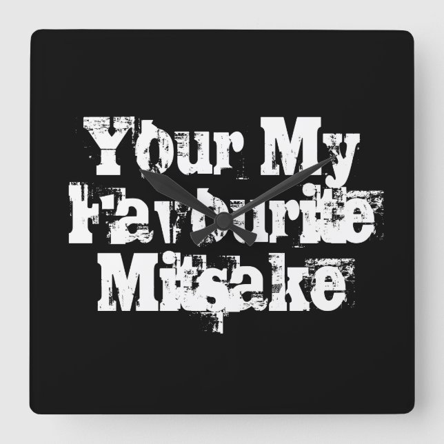 Your My Favourite Mitsake Square Wall Clock (Front)