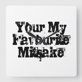 Your My Favourite Mitsake Square Wall Clock