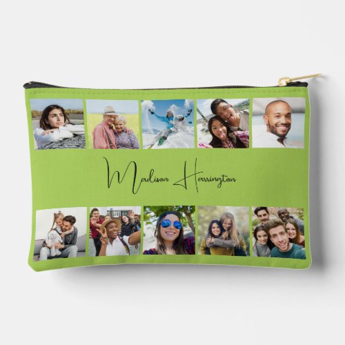 YOUR Name  10 Photos Custom Accessory Pouch