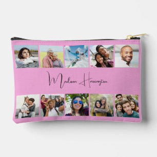 YOUR Name & 10 Photos Custom Accessory Pouch