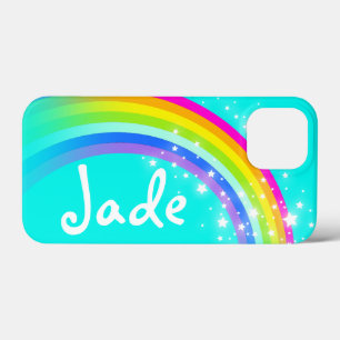 Your name 4 letter rainbow aqua iPhone 13 mini case