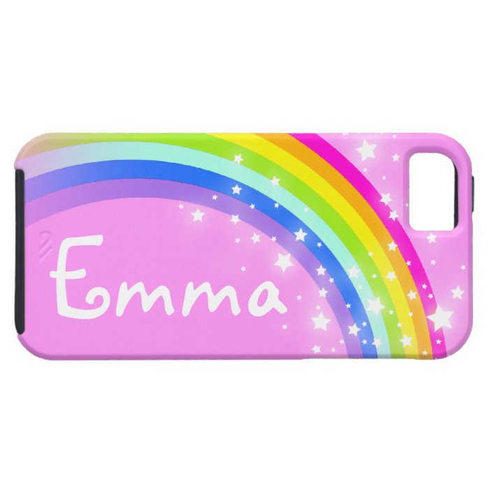 Your name 4 letter rainbow light pink iphone case iPhone 5 covers