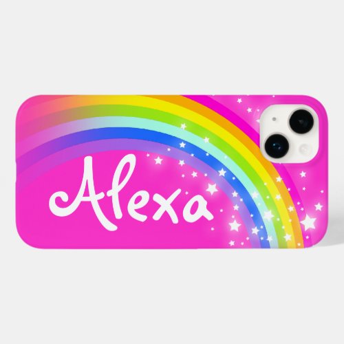 Your name 5 letter rainbow pink  Case_Mate iPhone 14 plus case