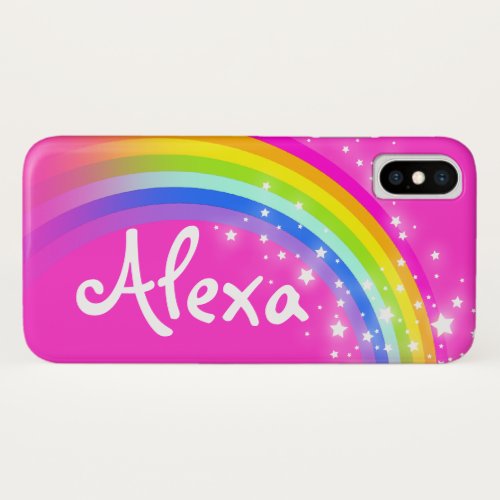 Your name 5 letter rainbow pink iphone case