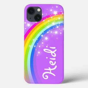 Your name 5 letter rainbow purple iPhone 13 case