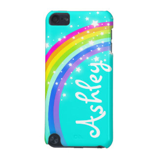 "Your name" (6 letter) rainbow aqua ipod case