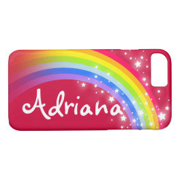 Your name 7 letter rainbow red iphone case