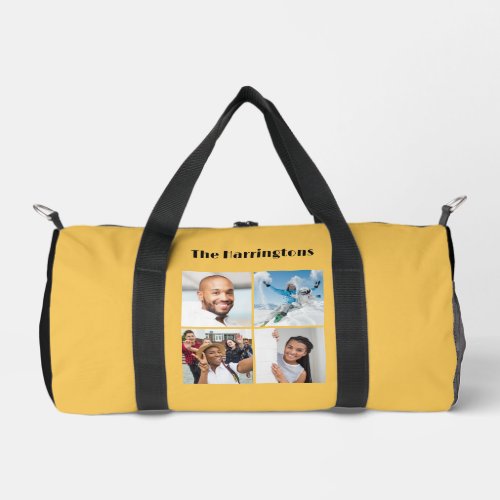 Your Name  8 Photos Custom Color Duffle Bag