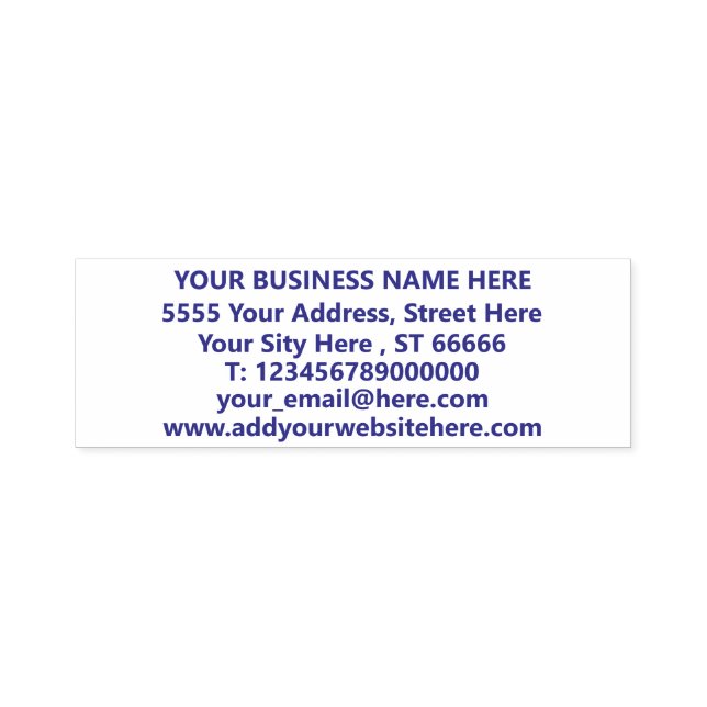 Your Name Address Information Self-inking Stamp (Design)