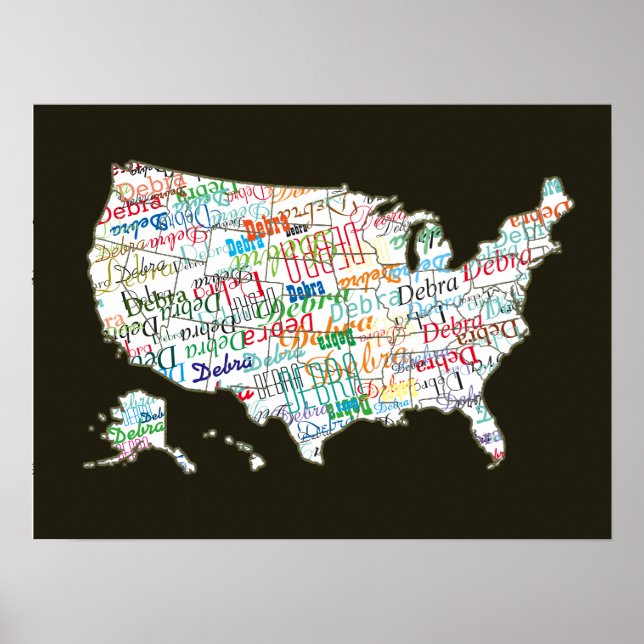 your name all over America Poster (Front)