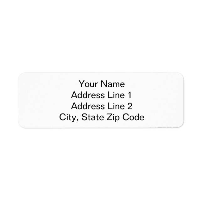Your Name and Address Simple Plain Address Labels (Front)
