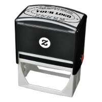 Your Name and Logo Business Oval Self-inking Stamp