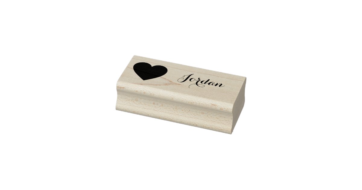 Your Name And logo Or Image Custom script Rubber Stamp | Zazzle