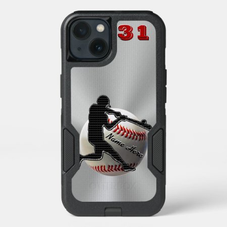 Your Name And Number Iphone Baseball Cases