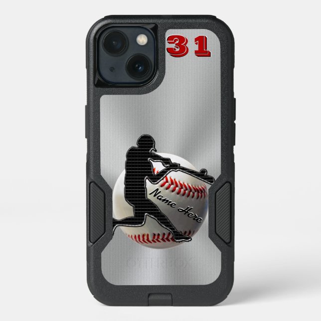 Your NAME and NUMBER iPhone Baseball Cases (Back)