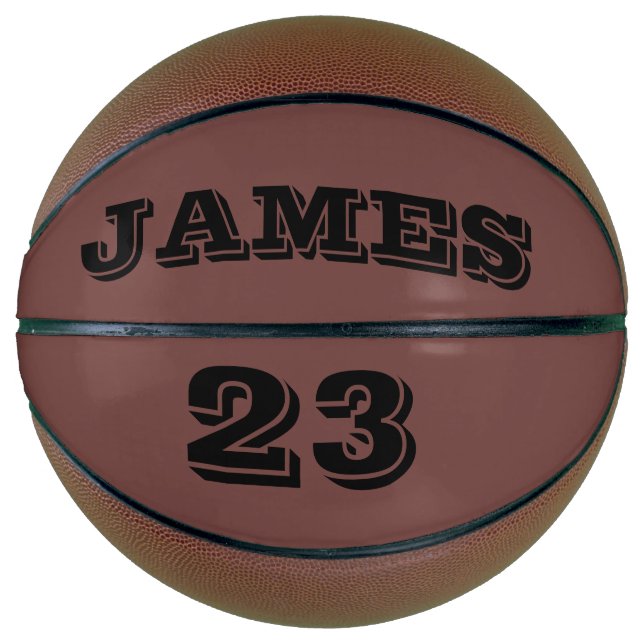 Your Name and Number Personalized Basketball (Front)