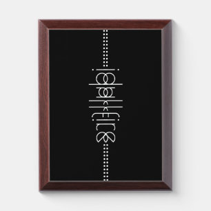Your Name as Alien Glyphs Unique Black Award Plaque