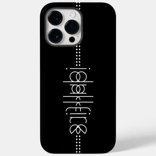 Your Name as Alien Glyphs Unique Black Case_Mate iPhone 14 Pro Max Case