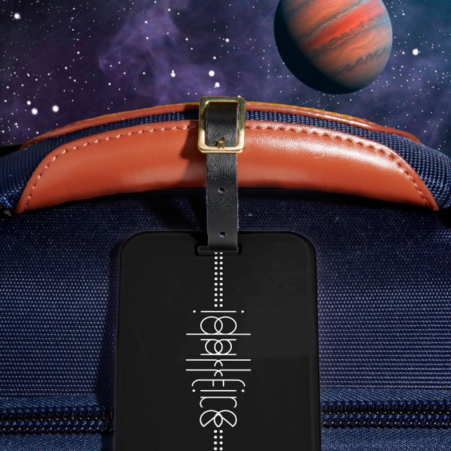 Your Name as Alien Glyphs Unique Black Luggage Tag (Creator Uploaded)