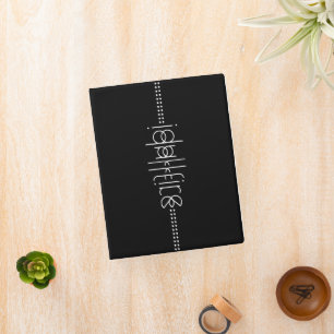 Your Name as Alien Glyphs Unique Black Mini Binder