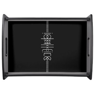 Your Name as Alien Glyphs Unique Black Serving Tray