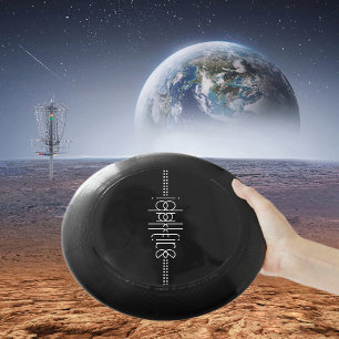 Your Name as Alien Glyphs Unique Black Wham-O Frisbee