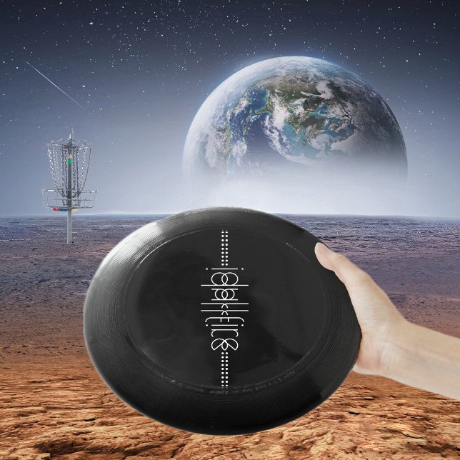 Your Name as Alien Glyphs Unique Black Wham-O Frisbee (Creator Uploaded)