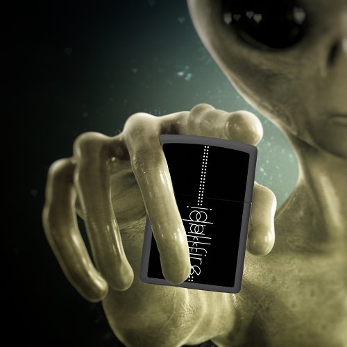 Your Name as Alien Glyphs Unique Black Zippo Lighter