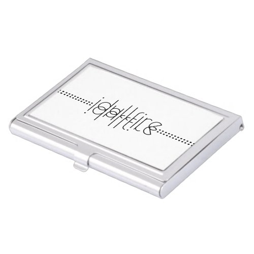 Your Name as Alien Glyphs Unique White Business Card Case