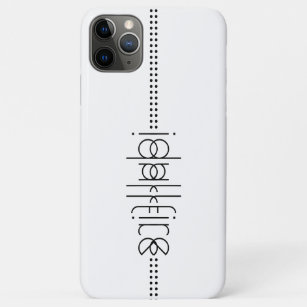 Your Name as Alien Glyphs Unique White iPhone 11 Pro Max Case